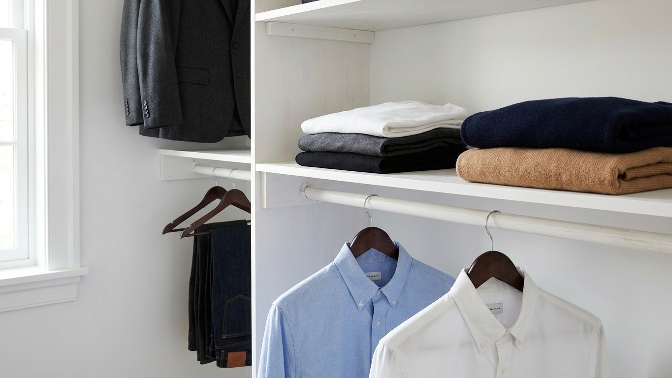 Capsule wardrobe homme : t-shirts, chemises et pulls à privilégier (matières, coupes, couleurs)