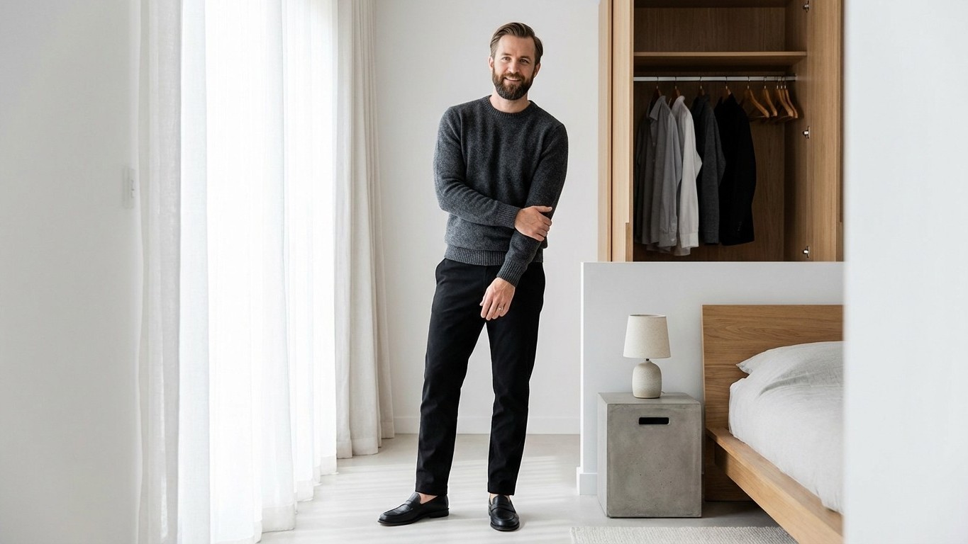 Capsule wardrobe homme monochrome : looks minimalistes noir, gris ou beige