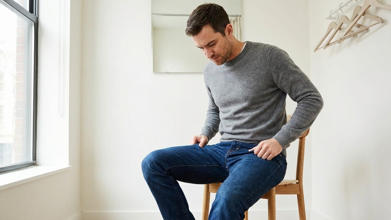 Pourquoi vos jeans ne vous vont jamais — l'erreur morphologique que font 8 hommes sur 10 en cabine