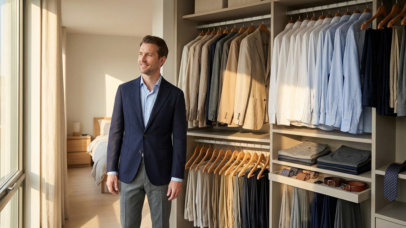 Tenues capsule wardrobe homme pour le travail : 15 idées smart casual et business