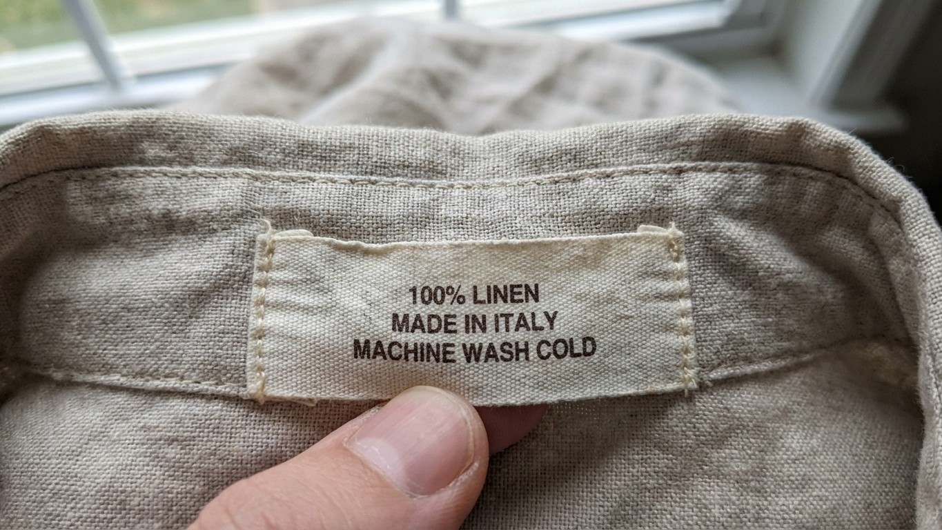 Avant d'acheter une chemise en lin cet été, retournez l'étiquette : un seul mot révèle si on vous arnaque
