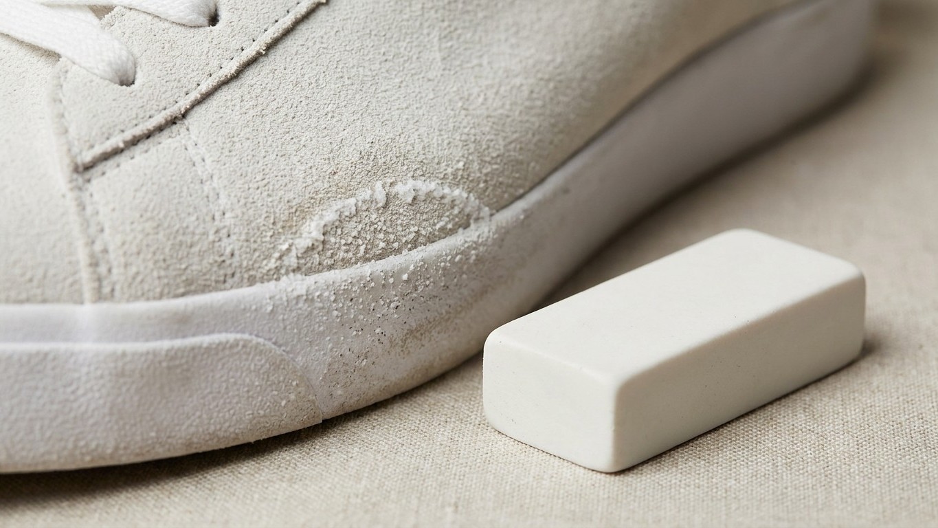 Ces auréoles blanches sur vos baskets en daim après la pluie disparaissent avec un objet que vos enfants ont dans leur tro...