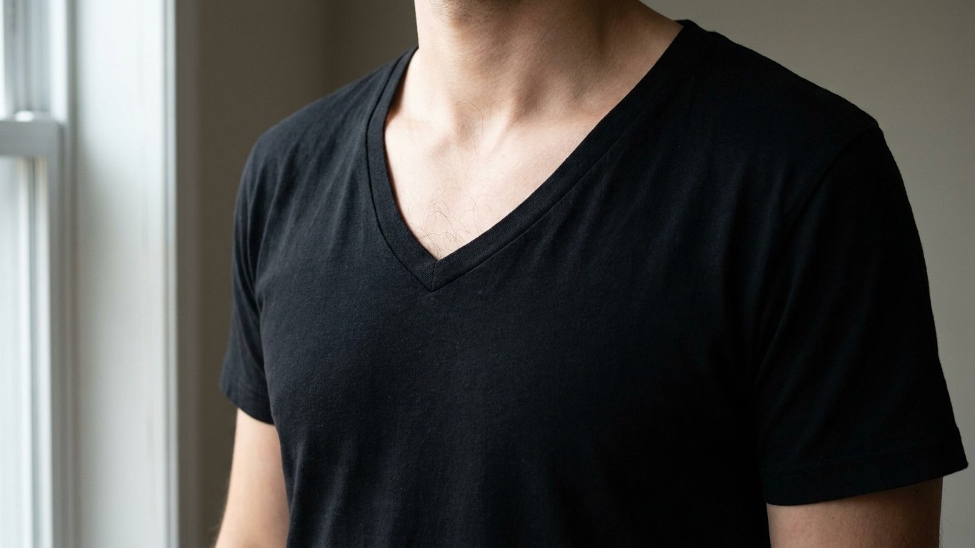 Les stylistes repèrent ce détail en une seconde sur un col V homme : la chaîne en or ne fait pas ce que vous croyez