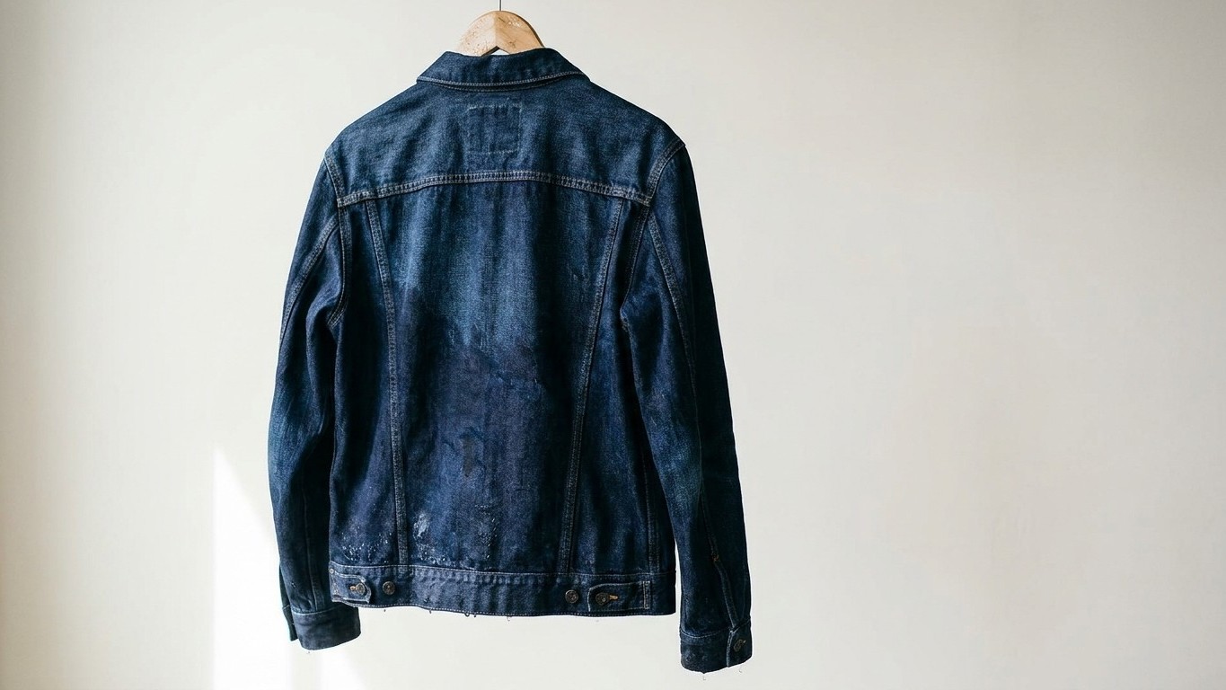 Je lavais ma veste en jean avec le reste du linge : en la sortant du tambour, j'ai vu ce que l'épaule était devenue