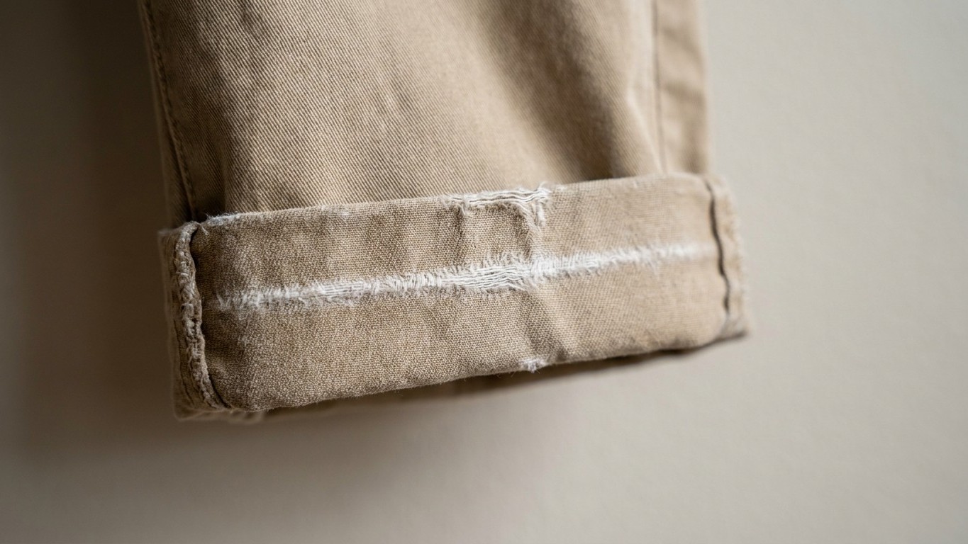 Je roulais mon chino sur la cheville tous les matins : au bout de trois semaines, le tissu avait un pli blanc qui ne parta...