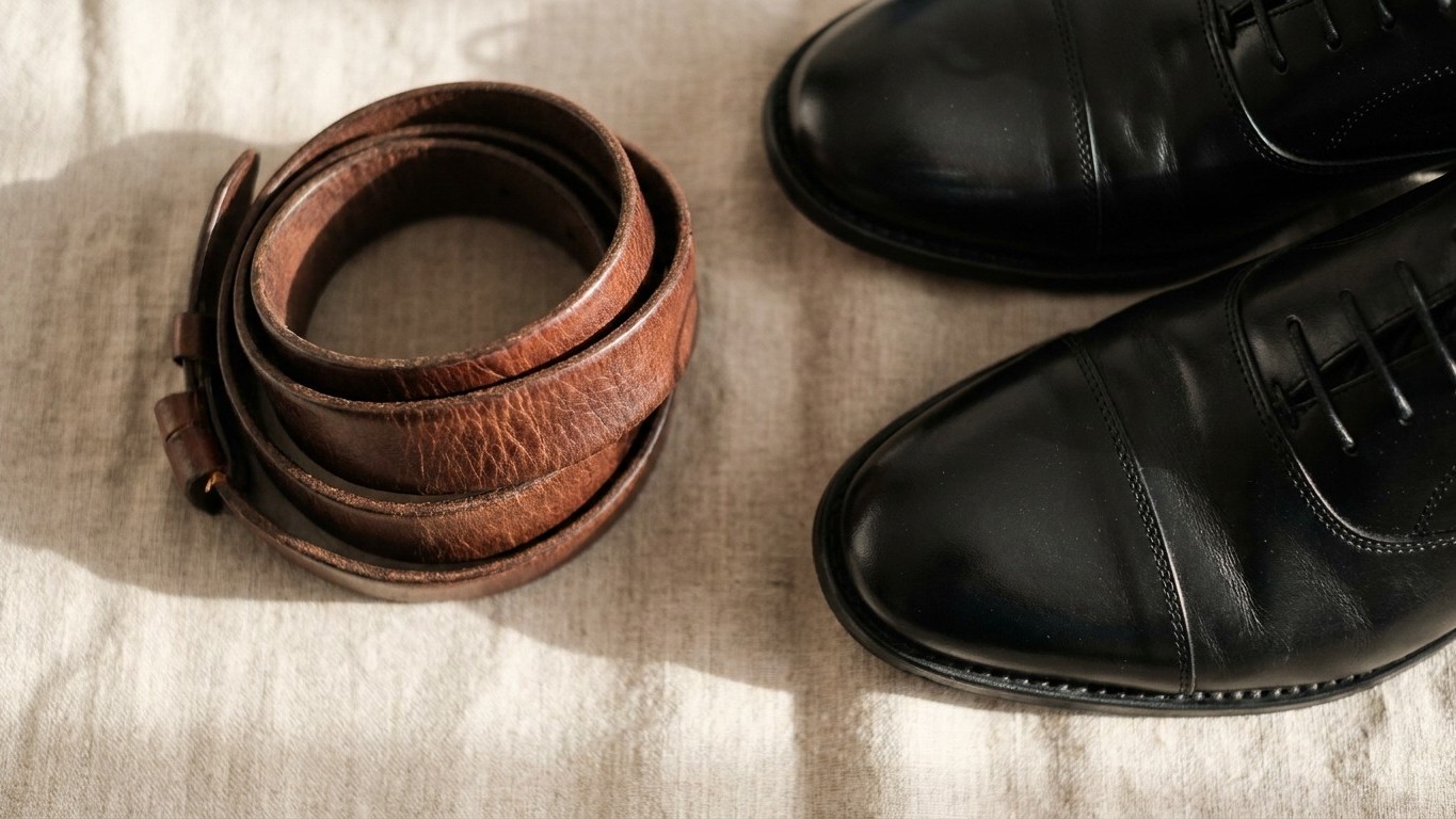 Je portais ma ceinture marron avec mes chaussures noires sans y penser : le jour où un vendeur m'a montré le cuir, j'ai co...