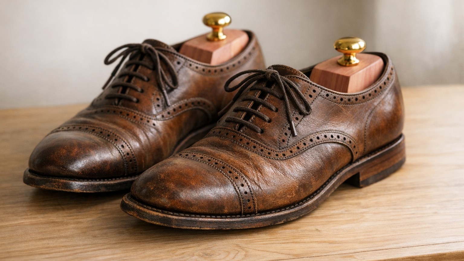 Je rangeais mes chaussures en cuir au placard chaque soir : le jour où j'ai vu la fente nette au pli, j'ai compris mon erreur