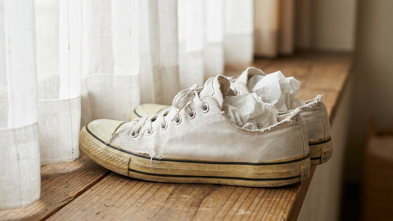 « Je pensais bien faire en les mettant au soleil » : pourquoi sécher ses baskets en toile dehors après lavage est le geste...