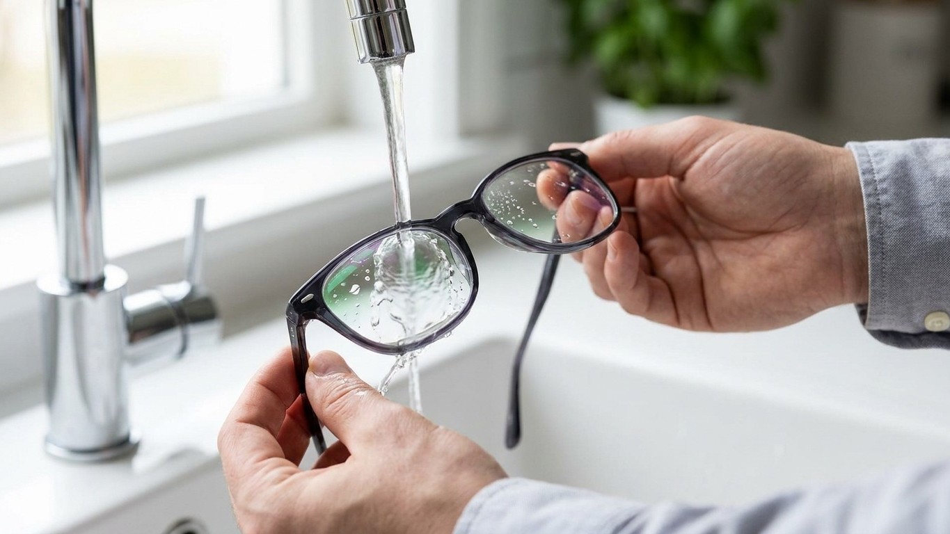 Je rinçais mes lunettes à l'eau bien chaude pour mieux les dégraisser : un opticien m'a montré ce que le choc thermique fa...