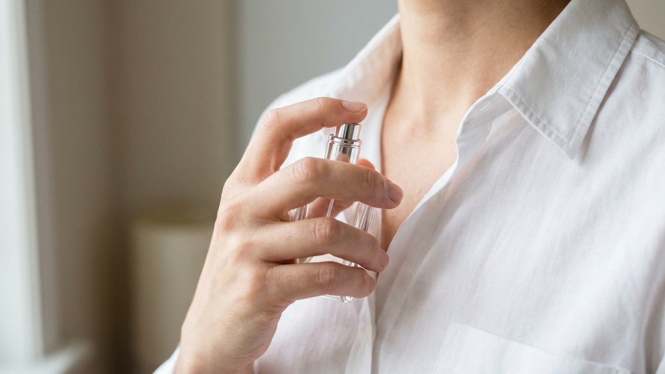Un parfumeur ne vaporise jamais son eau de toilette sur sa chemise : ce qu'il fait à la place préserve le tissu clair pend...