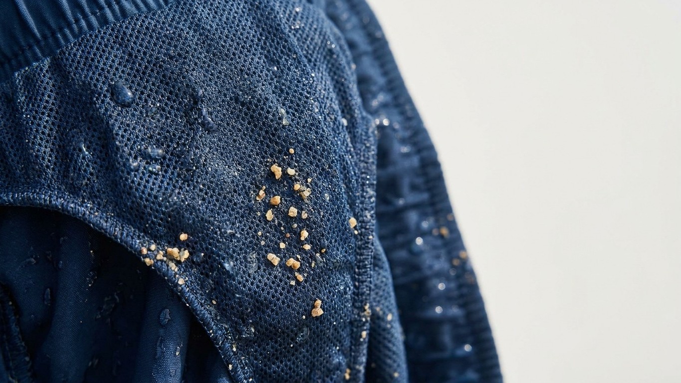 J'ai laissé le sable au fond du filet de mon short de bain tout l'été juste parce qu'il partait au lavage : en septembre, ...
