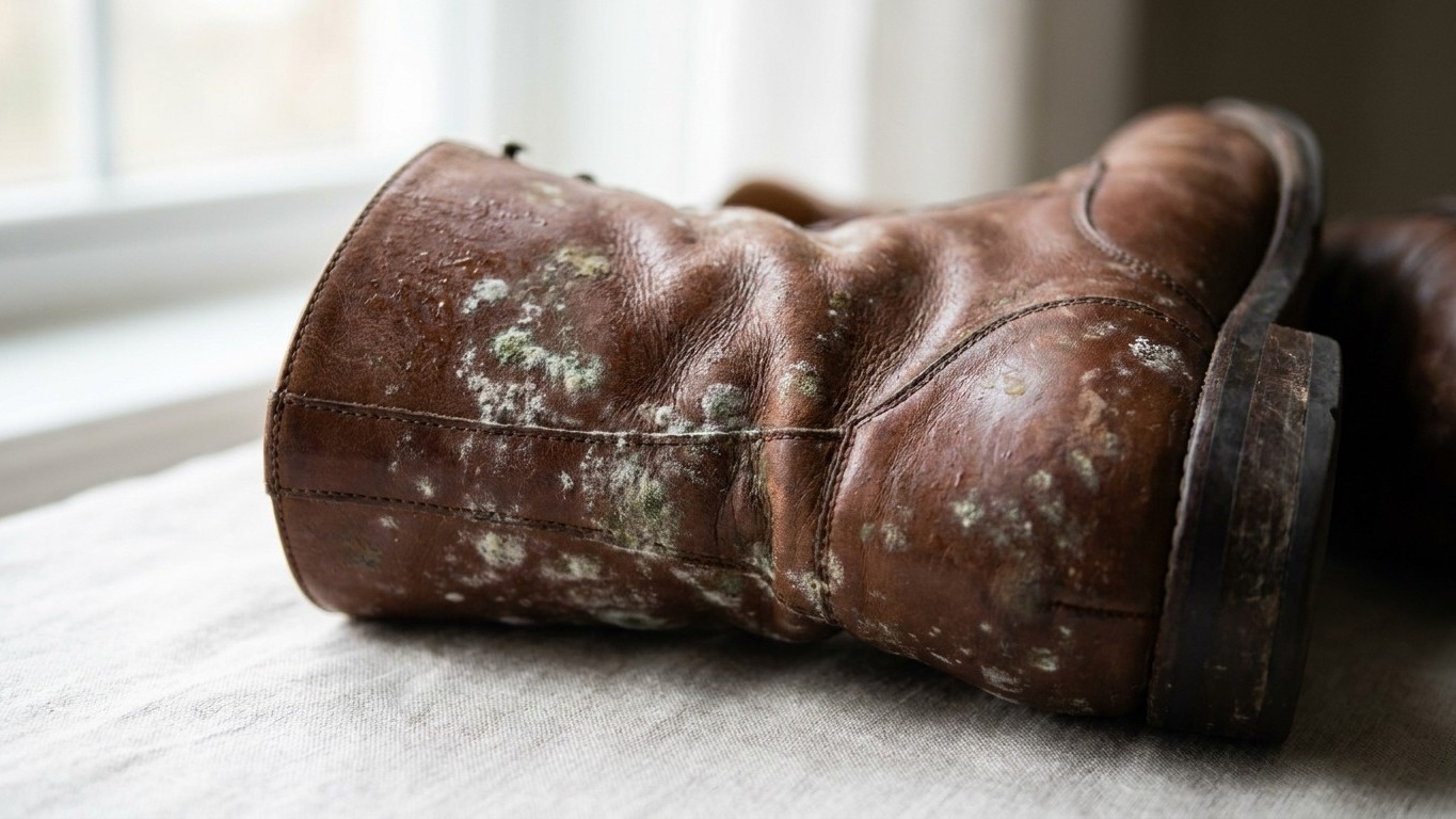 J'ai rangé mes chaussures en cuir dans une housse plastique en fin d'été juste pour les garder propres : à la première sor...