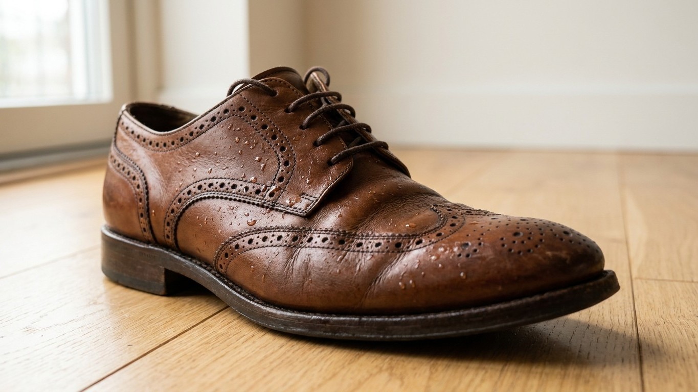 Les cordonniers n'en peuvent plus de le répéter : ce geste fait après une averse craquelle le cuir de vos chaussures en un...