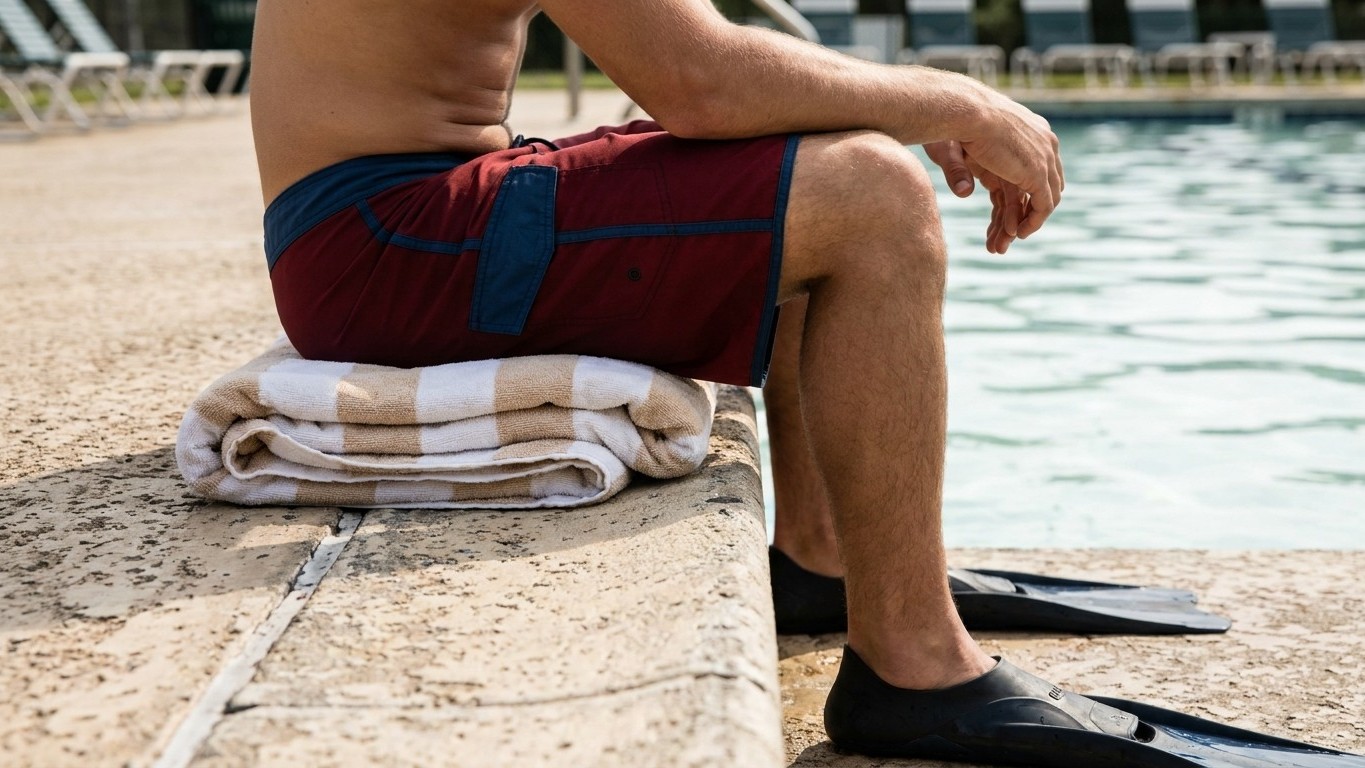 Les maîtres-nageurs ne s'assoient jamais directement sur le béton en maillot : ce qu'ils font à la place préserve les fils...