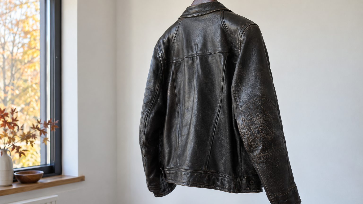 J'ai passé mon blouson en cuir trempé au sèche-cheveux pour pouvoir le remettre le soir même : le lendemain, en pliant le ...