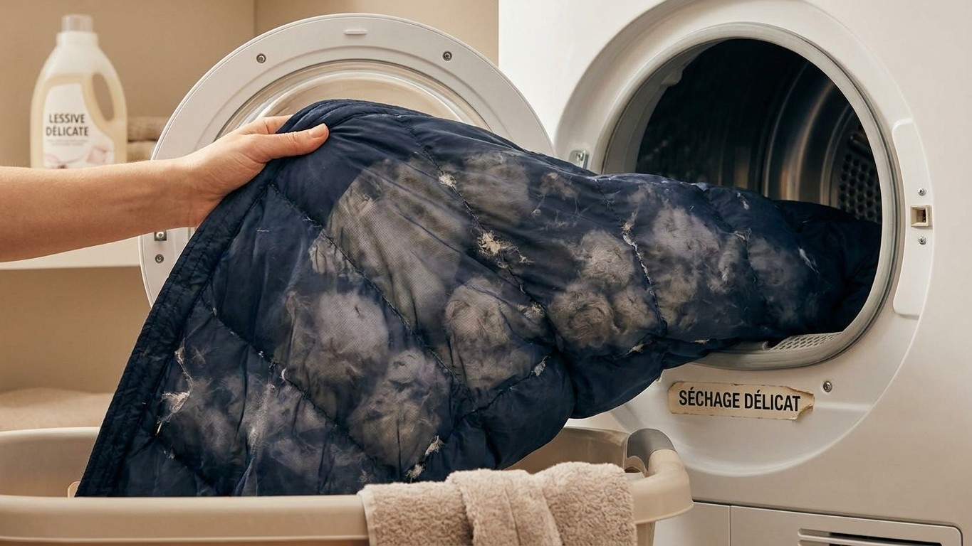 « Je pensais que c'était la lessive » : pourquoi le duvet de votre doudoune ressort du sèche-linge en paquets durs au bout...