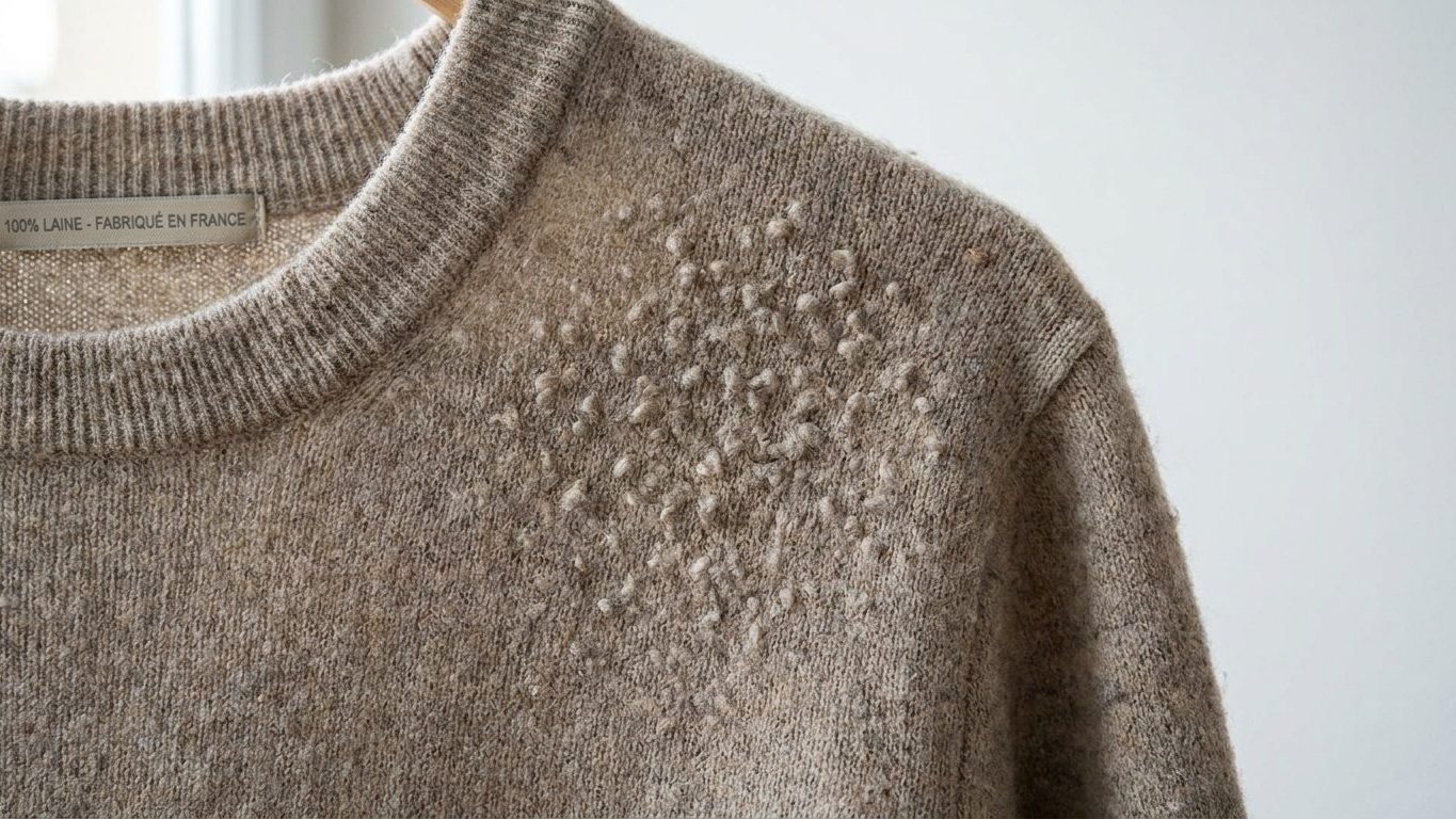 « Je pensais que mon manteau vieillissait mal » : pourquoi la laine bouloche d'un seul côté alors que l'autre épaule reste...