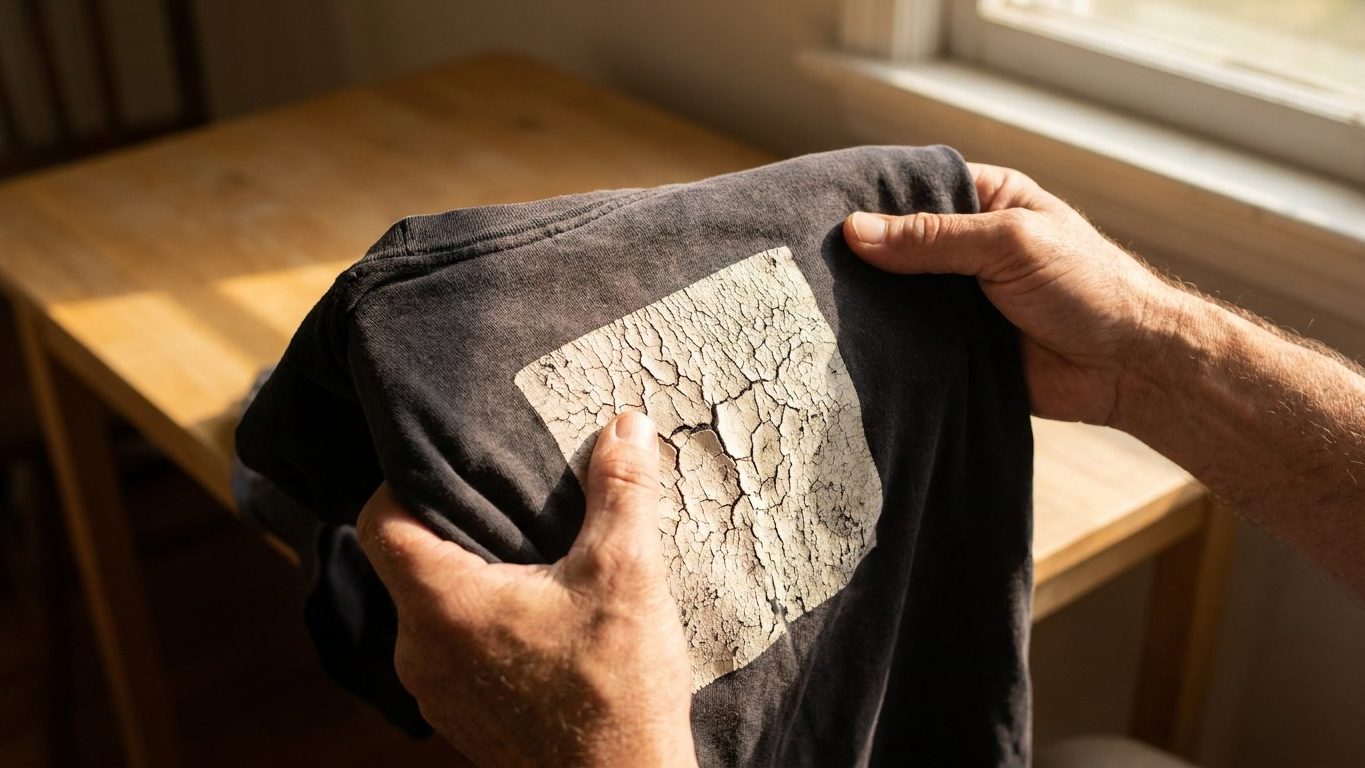 « Je pensais que mon t-shirt était de mauvaise qualité » : pourquoi le motif se craquelle après un seul coup de fer alors ...