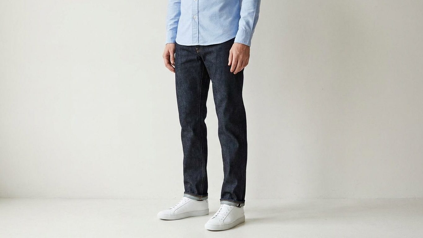 Jeans à la mode homme : coupes droites et denim brut dominent en 2024
