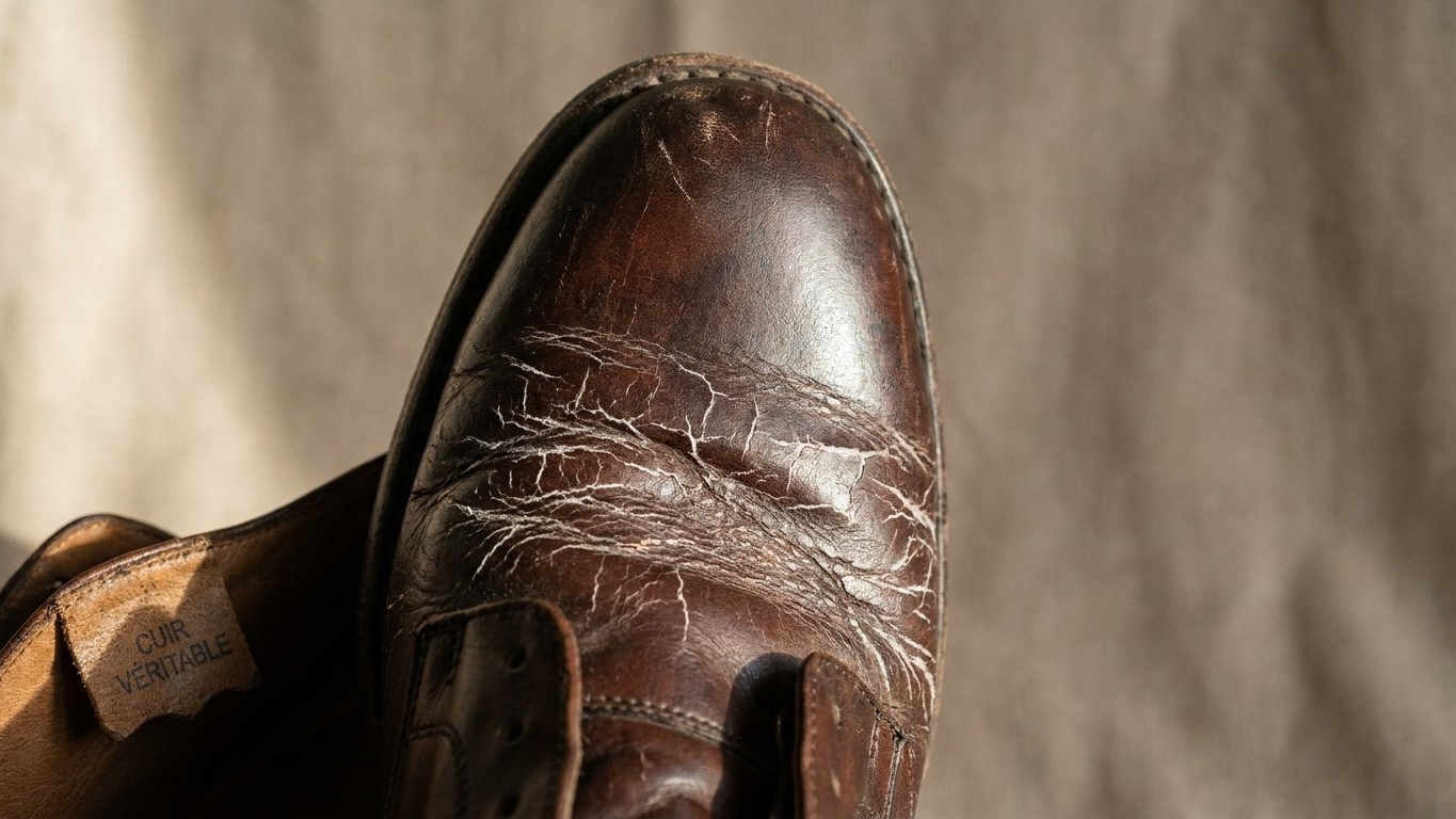 Si ces fines craquelures reviennent toujours au même pli sur vos chaussures en cuir, ce n'est pas l'âge du soulier : c'est...