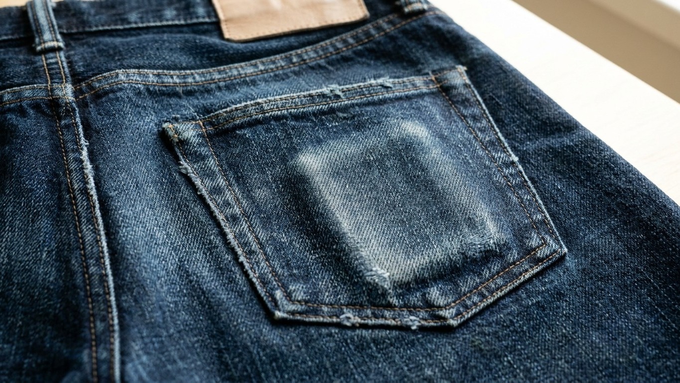 Si cette empreinte rectangulaire revient toujours au même endroit sur votre jean, ce n'est pas l'usure du lavage : c'est c...