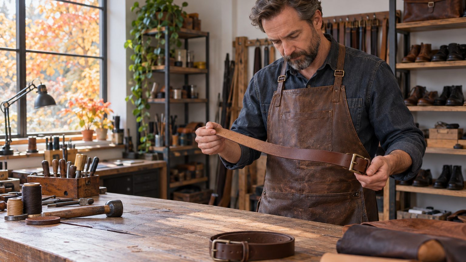 Je croyais que ma ceinture s'effritait près de la boucle parce que je la serrais trop fort : le cordonnier l'a juste retou...